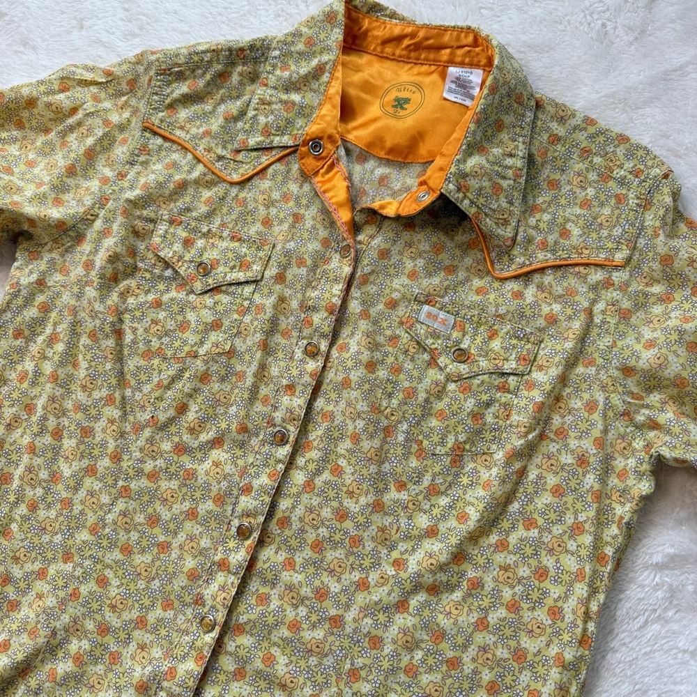 Wrangler Twenty X Fit Vintage / Retro Floral Cowgirl Button-Up Shirt - Picture 6 of 9